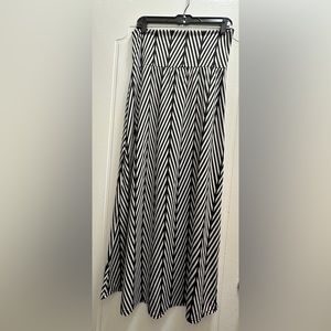 Black and White Maxi Skirt